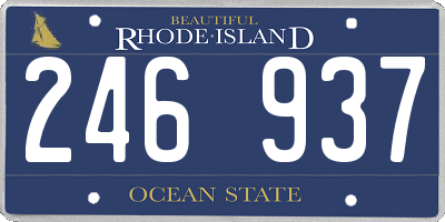 RI license plate 246937
