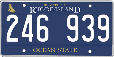 RI license plate 246939
