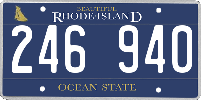 RI license plate 246940