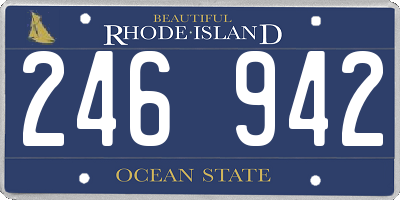 RI license plate 246942