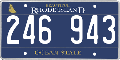 RI license plate 246943