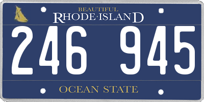 RI license plate 246945