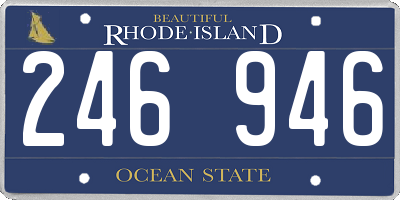 RI license plate 246946