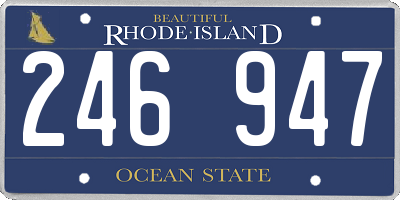 RI license plate 246947