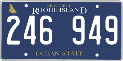 RI license plate 246949