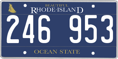 RI license plate 246953