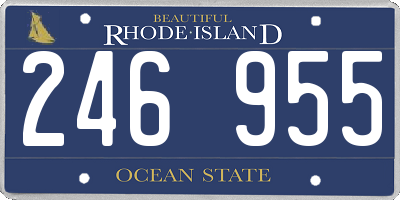 RI license plate 246955