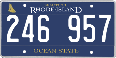 RI license plate 246957