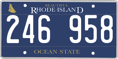 RI license plate 246958