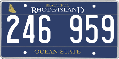 RI license plate 246959