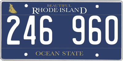 RI license plate 246960