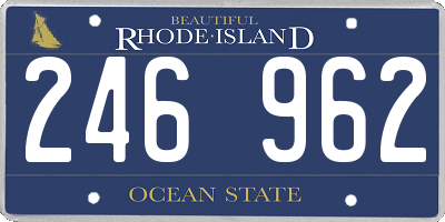 RI license plate 246962