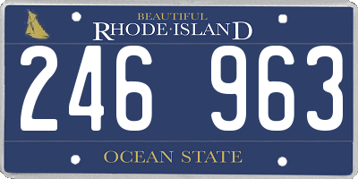 RI license plate 246963
