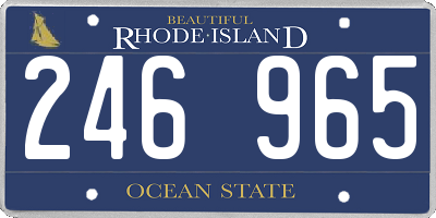 RI license plate 246965