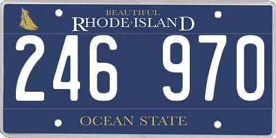 RI license plate 246970
