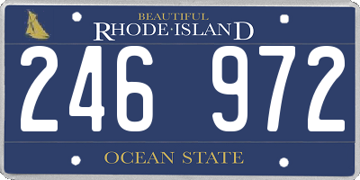 RI license plate 246972
