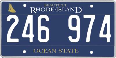 RI license plate 246974