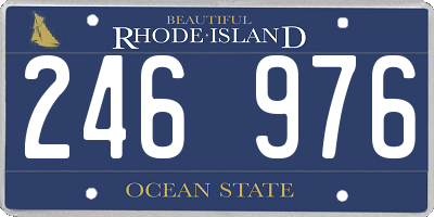 RI license plate 246976