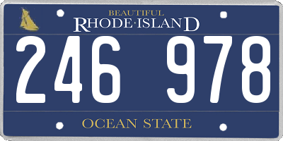 RI license plate 246978