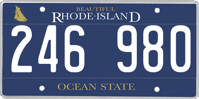 RI license plate 246980