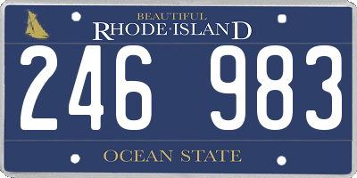 RI license plate 246983