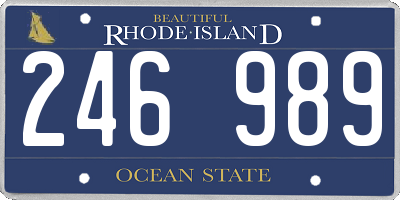 RI license plate 246989