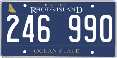 RI license plate 246990