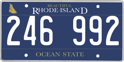 RI license plate 246992