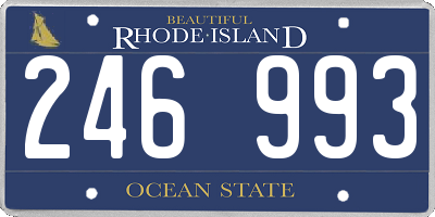 RI license plate 246993