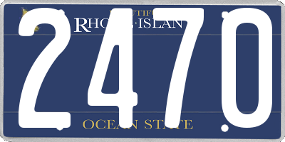 RI license plate 2470