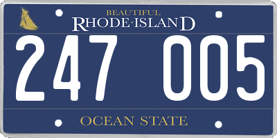 RI license plate 247005