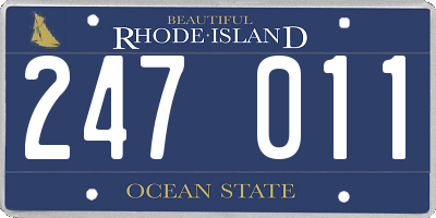 RI license plate 247011