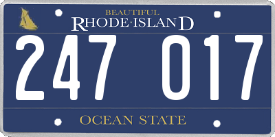 RI license plate 247017