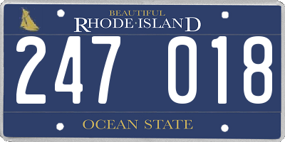 RI license plate 247018