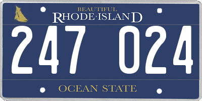 RI license plate 247024