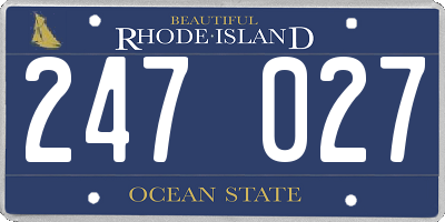 RI license plate 247027
