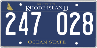 RI license plate 247028