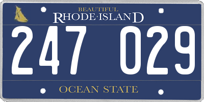 RI license plate 247029