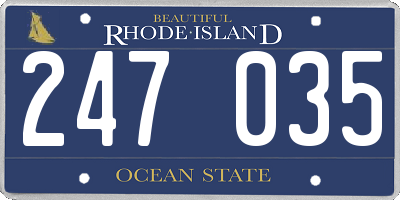 RI license plate 247035