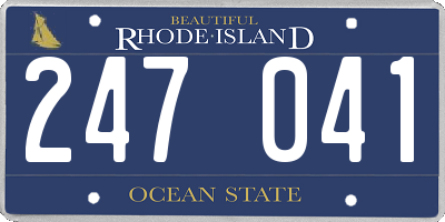 RI license plate 247041