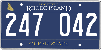 RI license plate 247042