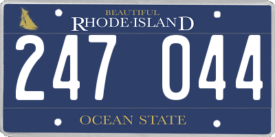RI license plate 247044