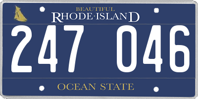 RI license plate 247046