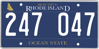 RI license plate 247047