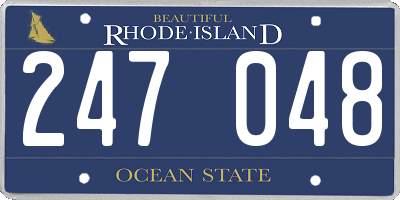 RI license plate 247048