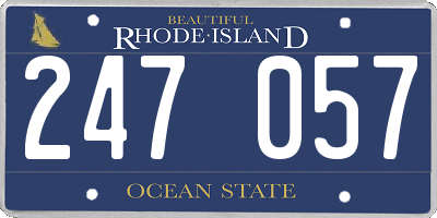 RI license plate 247057