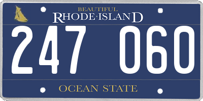 RI license plate 247060