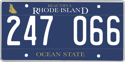 RI license plate 247066
