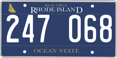 RI license plate 247068