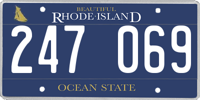 RI license plate 247069